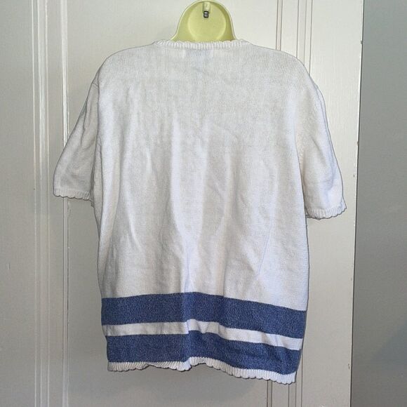 Alfred Dunner garden theme short sleeved cardigan - Picture 7 of 10